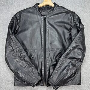 Vintage Hondaline Leather Jacket Men's Medium Black Cafe Racer Moto Biker Canada